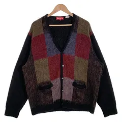SUPREME シュプリーム 22SS Brushed Grid Cardigan ブラッシュドグリッド モヘアカーディガン ブラック マルチ Size XLのサムネイル