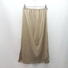 ◇ ◎ FRAY I.D ウエストゴム 透け感 刺繍 カジュアル ロング丈 タイト スカート サイズF イエローグリーン レディース E  【1309040050730】