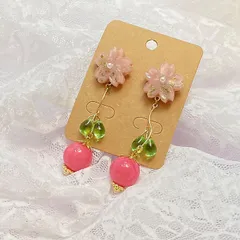 【 ピアス or イヤリング 】 桜 フラワー ピンク 花 春 揺れる さくら