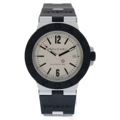 BVLGARI (ブルガリ) BB40AT アルミニウム デイト 自動巻き 腕時計 ブラック/シルバー