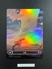 m15372  【Foil】(262)■ボーダーレス■《平地/Plains》[EOE] 土地