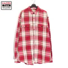 00s Eddie Bauer チェック柄 ヘビーネル 長袖シャツ メンズ 表記XLサイズ