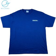 【フロリダ企業物】Hanes ヘインズ XL HEAVYWEIGHT 50/50 Tシャツ 青 Gulf Coast Contractors 建築業 リノベーション 新築 工事 企業系Tシャツ ユニセックス USA古着