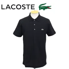 LACOSTE (ラコステ) PH7937L スリムフィット ソリッドポロシャツ 半袖 日本製 全3色 LC191 031ブラック 5-L