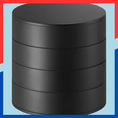 【数量限定】4069 アクセサリー収納 アクセサリーケース 蓋付き タワー 約W10×D10×H10cm ブラック 4段 アクセサリートレー (Yamazaki) 山崎実業