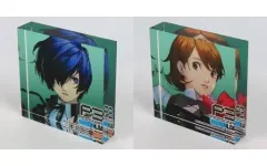 【中古】アクリルスタンド・アクリルパネル [単品] 主人公＆岳羽ゆかり アクリルブロック2種 「PS5/PS4ソフト ペルソナ3 リロード WonderGOOアクリルブロックセット」 同梱特典
