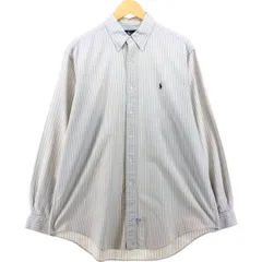 古着 ラルフローレン Ralph Lauren 長袖 ボタンダウンストライプシャツ メンズL相当/eaa473751