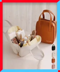 新品 コスメポーチ 縦型 大容量 化粧ポーチ 軽量 メイク道具収納 手提げバニティケース 小さめ 旅行 持ち運び便利 【送料無料】