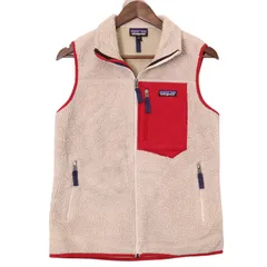 patagonia パタゴニア Retro-X レトロX フリースベスト アウター アウトドア アイボリー (メンズ M) 中古 古着 A1210