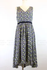 JILL STUART｜グレープ＆フラワー柄ハイローシフォンワンピース