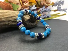 パワーストーン ブレスレット ターコイズ&ブルータイガーアイ  （シルバー）レディース 女性  数珠ブレス 開運 プレゼント ギフト  [n] #1