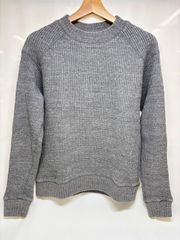 ★【JACKMAN/ジャックマン】ワッフルミッドネック　サーマル　JM7653　M　グレー　トレーナー　スウェット　トップス　ニット　セーター/ｍab0067