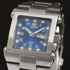 ORIENT 自動巻き時計 青文字盤スリースターズ - メルカリ