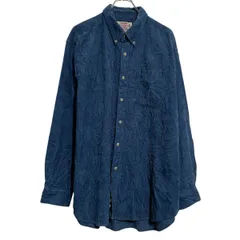 Wrangler 長袖 無地シャツ XL ブルー ボタンダウン ビッグサイズ コーデュロイ コーデュロイシャツ 古着卸 アメリカ仕入 a702-6108のサムネイル