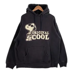 90's JOE COOL スヌーピープリント プルオーバースウェットパーカー ブラック Size 2XL