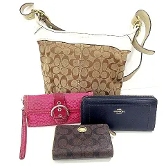 コーチ COACH ジャンク 4点セット ダッフル ショルダーバッグ 長財布 二つ折り シグネチャー ■GY99 A0313