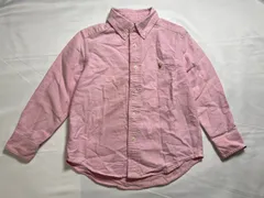 【210896】RALPH LAUREN ラルフローレン  鹿の子ポロシャツ　4/4T　110相当　刺繍ワッペン　タグ取れ  ・ レッド