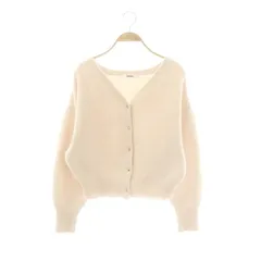 スナイデル SNIDEL ラクーンニットカーディガン ウール混 アンゴラ混 F ライトピンク /MI ■OS