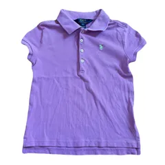 ポロ　ラルフローレン　ポロシャツ　6X 120cm  パープル　US古着　キッズ古着　POLO RALPH LAUREN