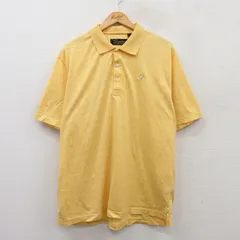 XL/古着 半袖 ポロ シャツ メンズ コットン 黄 イエロー 25may23 中古 トップス