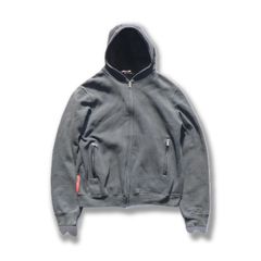 【90s-00s】PRADA SPORT blackdark gray cotton hoody archive