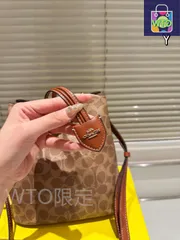 【今日特価】Coach コーチ ローワンシリーズ つや出し?軟石紋皮革を使用した多機能なバケットバッグデザイン-WTO輸入2