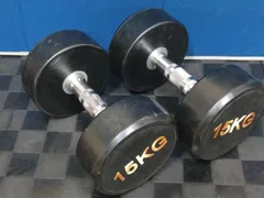 WILD 30kg ダンベル 中古品 WILD FIT ワイルドフィット ダンベルセット 30kg 赤ラバー / 筋
