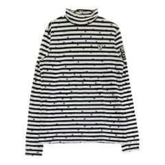 サイズ：1 PEARLY GATES パーリーゲイツ  ハイネック 長袖Tシャツ 星 ボーダー柄 ホワイト系 [240101437088] ゴルフウェア レディース ストスト
