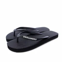 ディースクエアード DSQUARED2 FLIP FLOPS ビーチサンダル トング ラバー 35 22.5cm 黒 ブラック /KH ■GY29のサムネイル