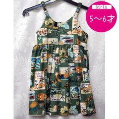 ムームー ドレス キッズ ハワイアン キャミソール 子供用 5歳 6歳 Dress 海外挙式参列用 女の子 幼児 ハワイ直輸入 No.68