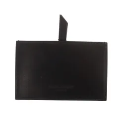 サンローラン パリ レザー ミラーカードケース ロゴ 黒