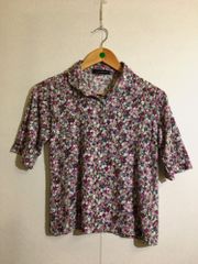 【12/6出品停止】【美品】lascolinas トップス ピンク 花柄 M-L