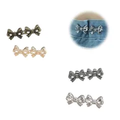 【特価セール】縫い目ない ウエストバックル ウエスト調整クリップ ゆるゆるのジーンズ/ズボン/スカート/Tシャツ/パーカーなどを調節する取り外し可能ボタン ウエスト調整ボタン 調節可能 TUDOUZZZ 交換用（4色セット）