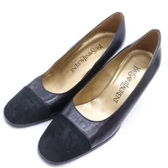 イヴ・サンローラン パンプス レザー フォーマル シューズ ブランド 靴 レディース 34.5サイズ ブラック YVES SAINT LAURENT 【中古】