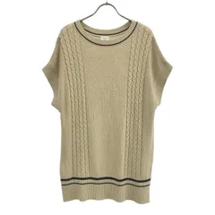 URBAN RESEACH DOORS アーバンリサーチ ドアーズ 半袖 クルーネック ニット ONE ベージュ系 セーター レディース 古着