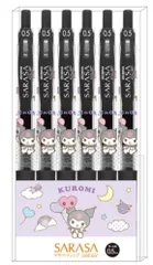 カミ【送料無料】【日本製】【サンリオキャラクターズ】サラサクリップボールペン6本セット【クロミ】【ボールペン】【筆記用具】【文房具】【学校】【勉強】【6本入り】【雑貨】【グッズ】【かわいい】