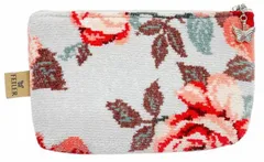 フェイラー ポーチ 花柄 オレンジ フラワー パイル シュニール織 FEILER