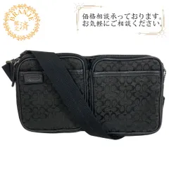 COACHコーチ F70849 ウエストポーチ シグネチャー ボディバッグ バッグ カバン ブランド ショルダー ウェストポーチ 可愛い ブラック メンズ