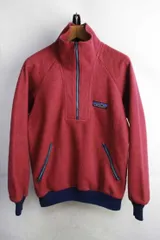 希少 1980年代 パタゴニア patagonia デカタグ ハーフジップ フリースジャケット（【M】相当）【中古】【メンズ】【レディース】【古着】【男性】アメカジ アウトドア キャンプ【ヴィンテージ】 【ビンテージ】vintage 80’s 80s 90年代