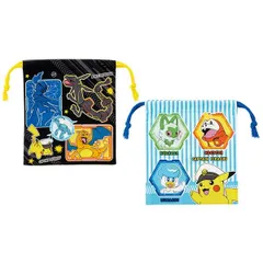  ポケットモンスター マチ付き巾着 巾着袋 2枚セット 小物入れ 子供 子ども キッズ キャラクター スケーター 