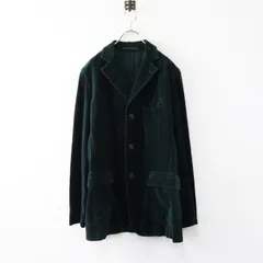 【値下げ】イタリア製 エトロ ETRO コットン ベロア シングル ジャケット ロング丈 S グリーン/メンズ 紳士服【2400014415391】