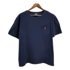 Polo by Ralph Lauren ポロ ラルフローレン 半袖ポケットＴシャツ ネイビー (メンズ XL) 中古 古着 T4798