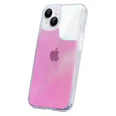 EYLE iPhone 13 ケース iPhoneケース 多面体カット 六角形 クリア Carat オーロラ PINK PEI24-CR01-PK [オーロラ PINK]