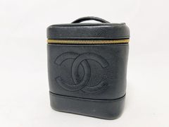 CHANEL シャネル キャビアスキン バニティバッグ 化粧バッグ ハンドバッグ CCマーク ブラック カード ヴィンテージ