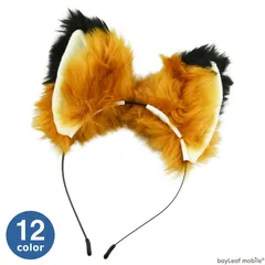 猫耳 コスプレ カチューシャ けもみみ ヘアバンド アクセサリー 可愛い ふわふわ コスチューム ハロウィン パーティグレー×ホワイト×ピンク