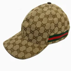 ◇GUCCI 200035 GG柄  シェリーライン キャップ 帽子 グッチ レディース メンズ ベージュ/エボニー 人気モデル イタリア製