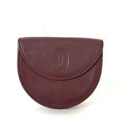 0471 Cartier カルティエ マストライン コインケース ボルドー 本革 