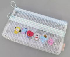 [중고] 붓 상자 · 펜 케이스 BABY 클리어 플랫 펜 파우치 [BT21]