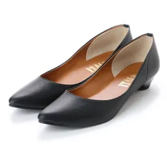 イタリコ ITALICO 日本製 ポインテッドトゥ フラット 楽ちんパンプス(0it73 ブラック)