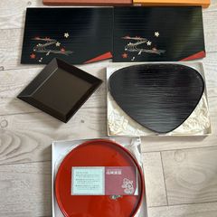 未使用】 ◇ 高級漆器 秀衡塗 ◇ 翁知屋 白壇塗 角四方皿 - メルカリ